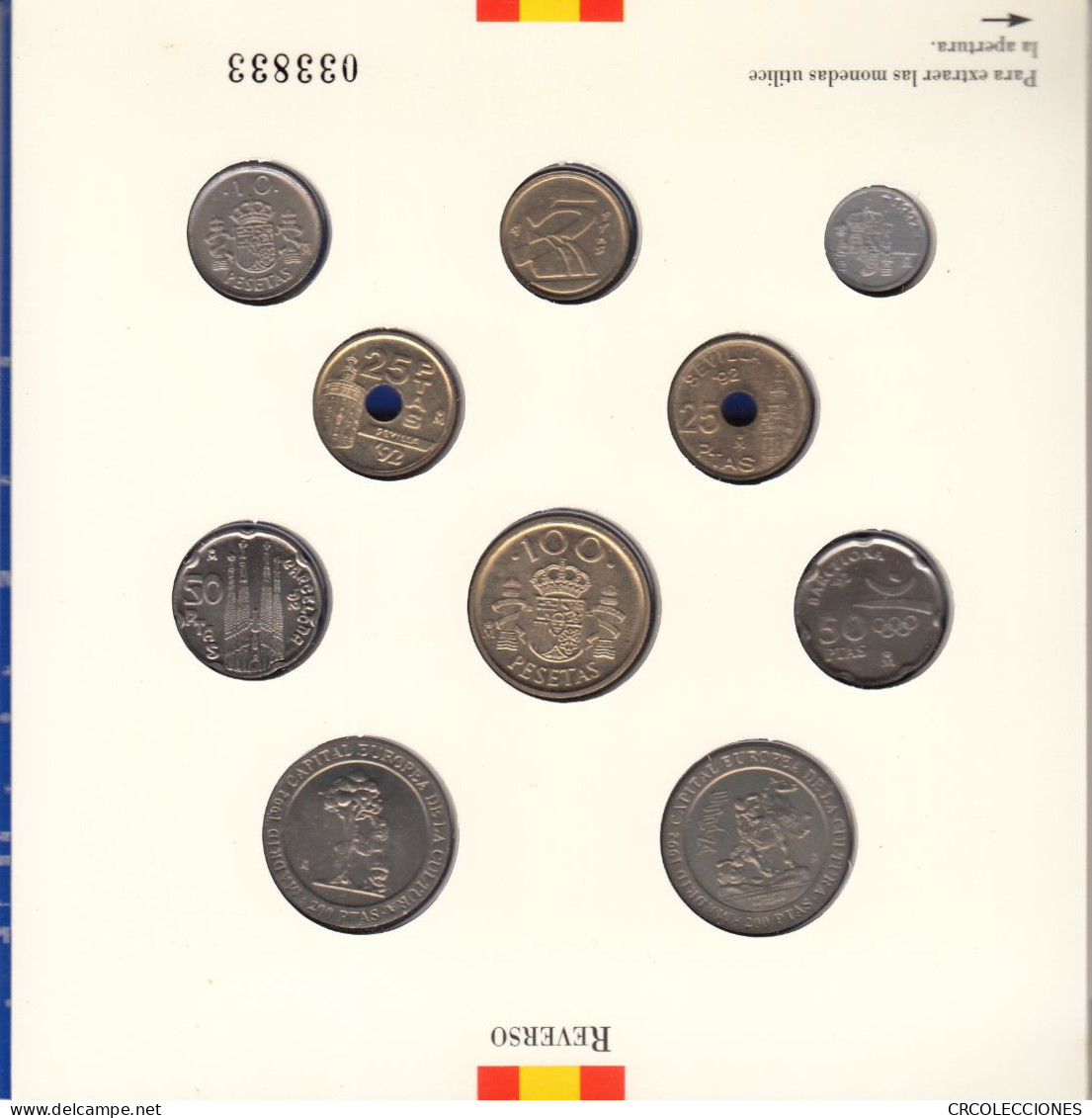 CRC0027 CARTERA MONEDAS ESPAÑA PESETAS 1992 NUEVA - Sets Sin Usar &  Sets De Prueba