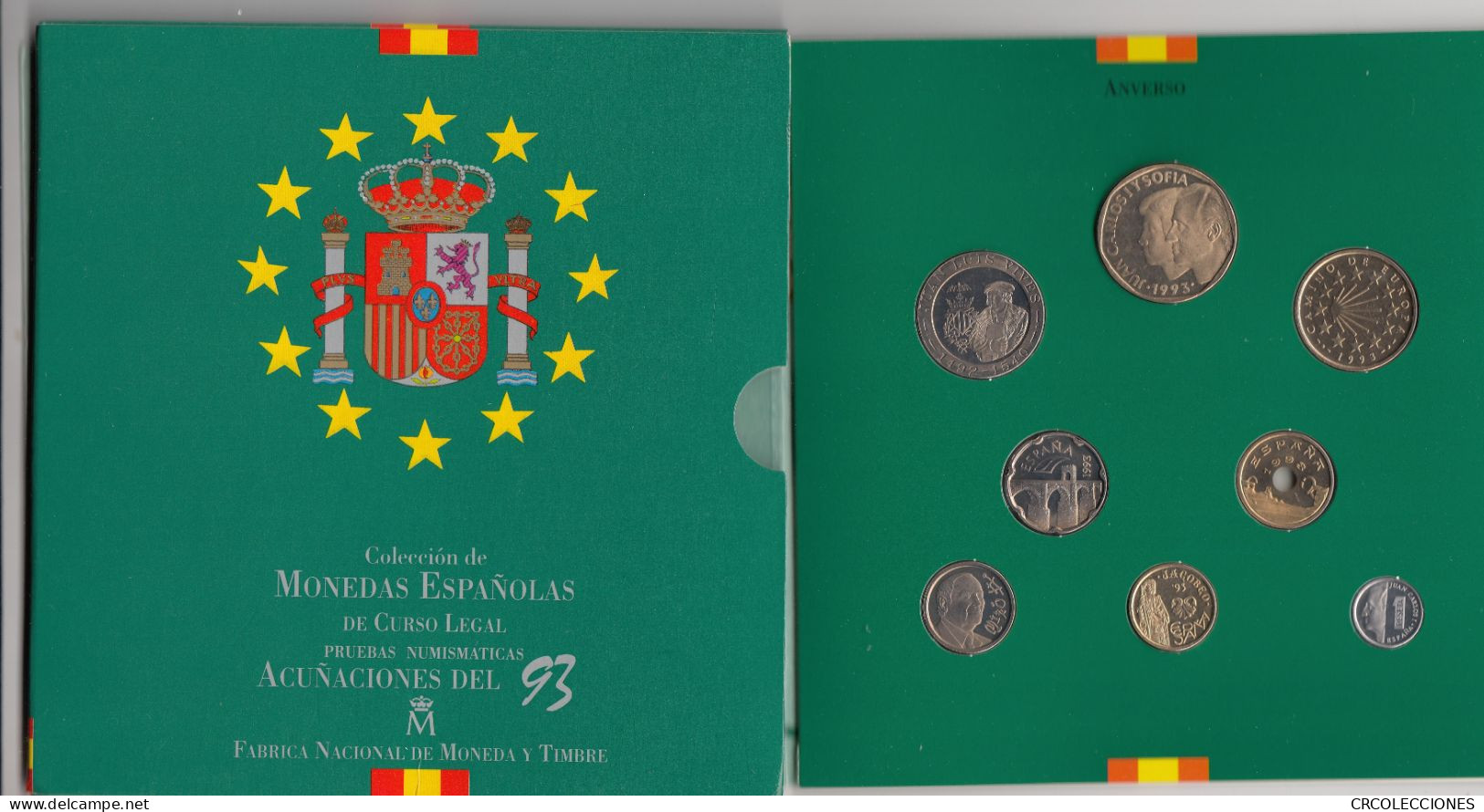 CRC0028 CARTERA MONEDAS ESPAÑA PESETAS 1993 - Ongebruikte Sets & Proefsets