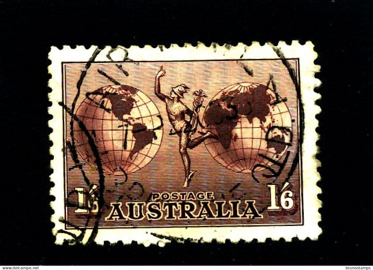 AUSTRALIA - 1934  1/6  HERMES  NO WMK  FINE USED  NH SG 153 - Gebruikt