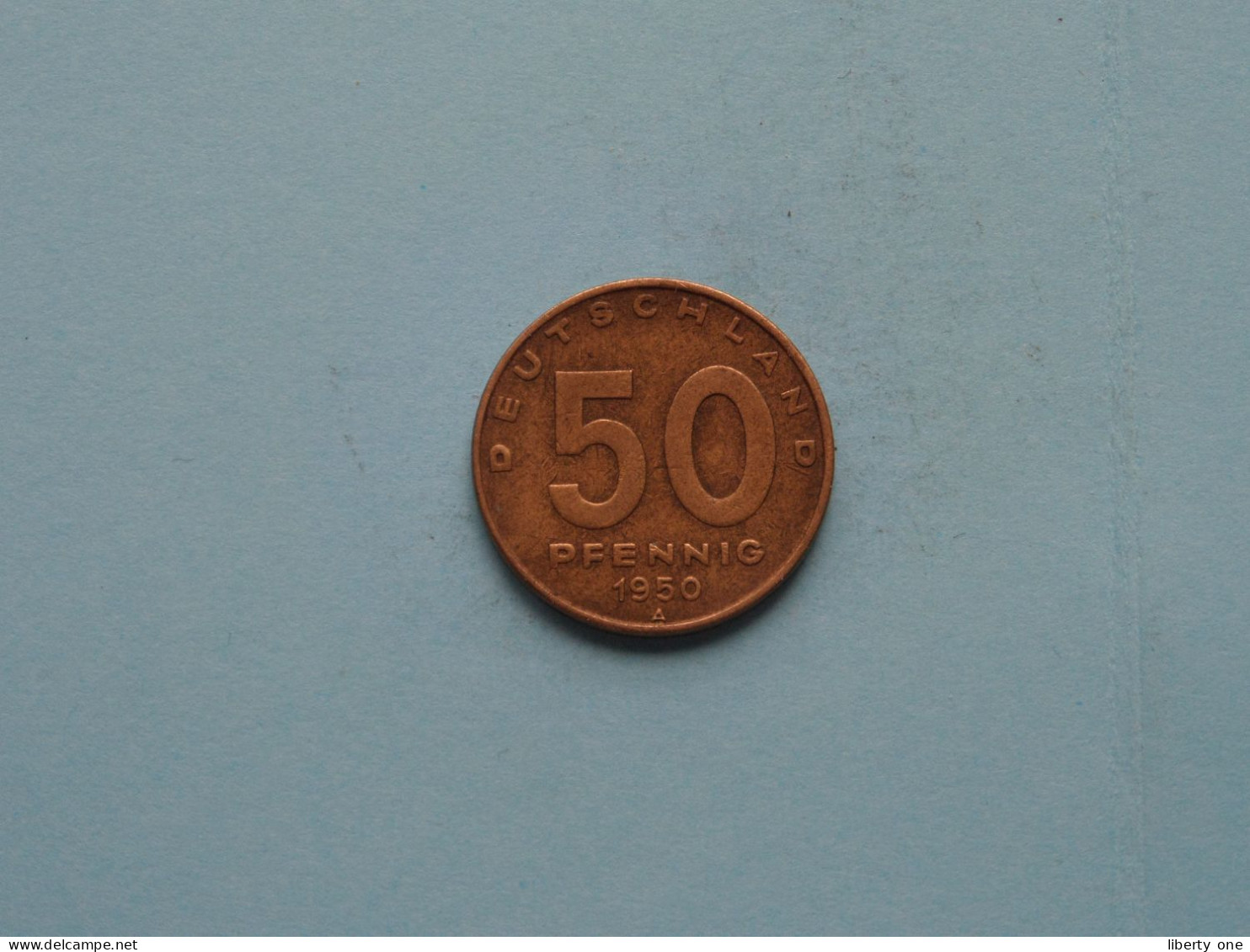 1950 A - 50 Pfennig ( Uncleaned Coin / For Grade, Please See Photo ) KM 4 ! - 50 Pfennig