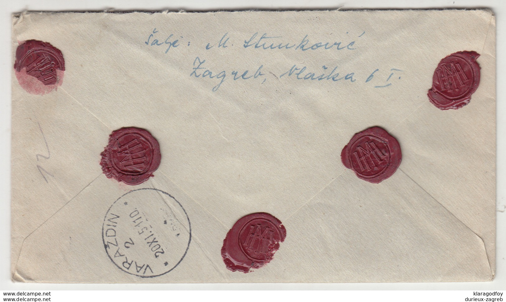 Yugoslavia, Letter Cover Registered Travelled 1951 Zagreb To Varaždin B181020 - Covers & Documents