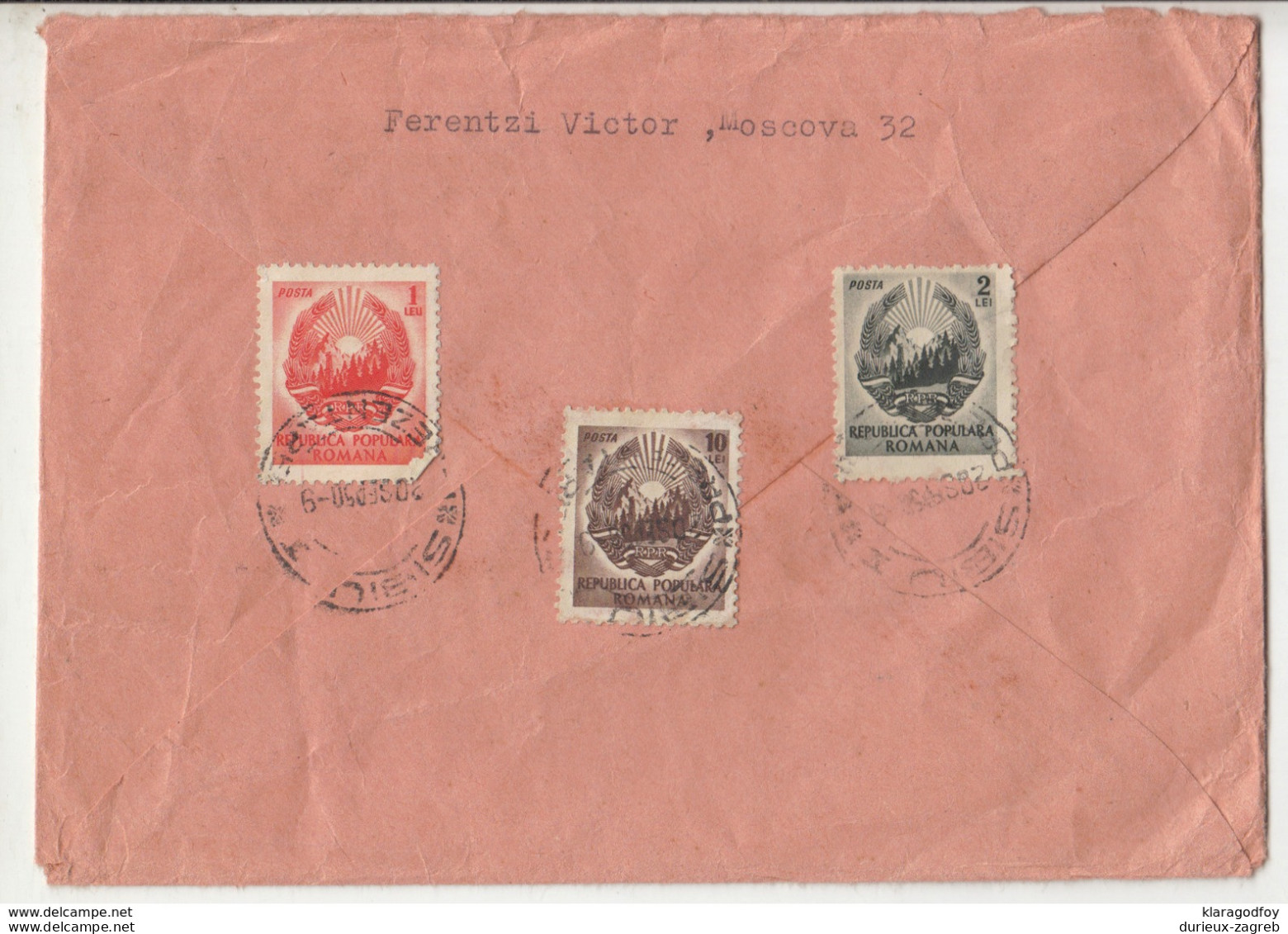 Romania Letter Cover Travelled 1950 Sibiu To Aalen Germany B190901 - Lettres & Documents