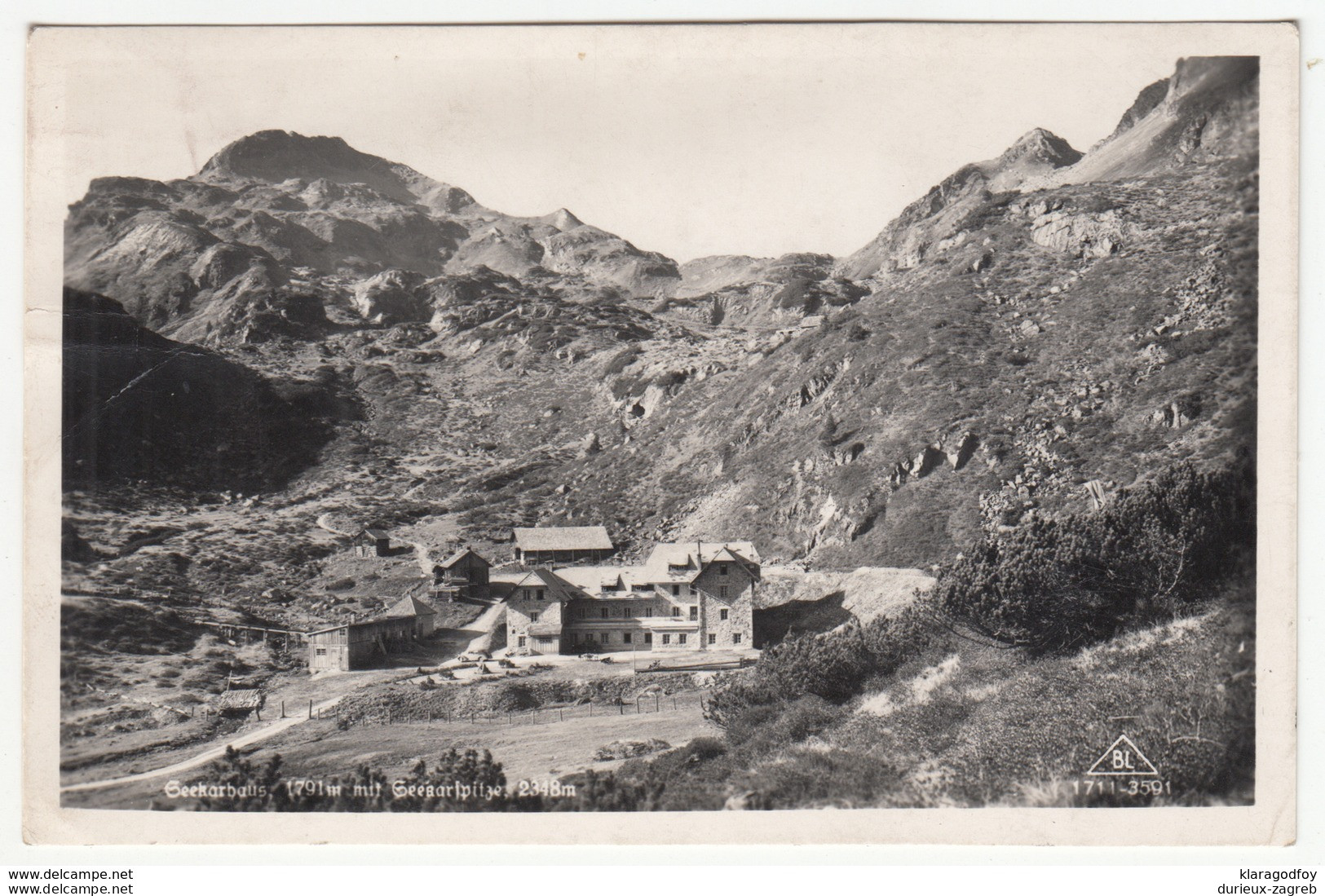 Seekarhaus Mit Seekarspitze Old Postcard Travelled 1947 Obertauern Pmk B170801 - Obertauern