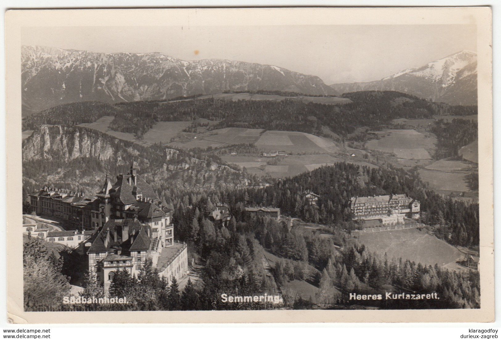 Semmering Old Postcard Travelled 1942 B170801 - Semmering