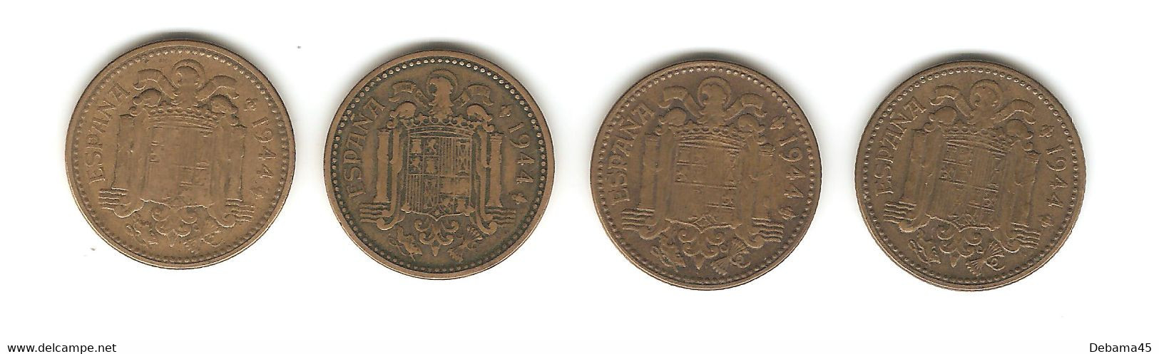 ABN/ Espagne : 4 X 1 Peseta De 1944 - 1 Peseta