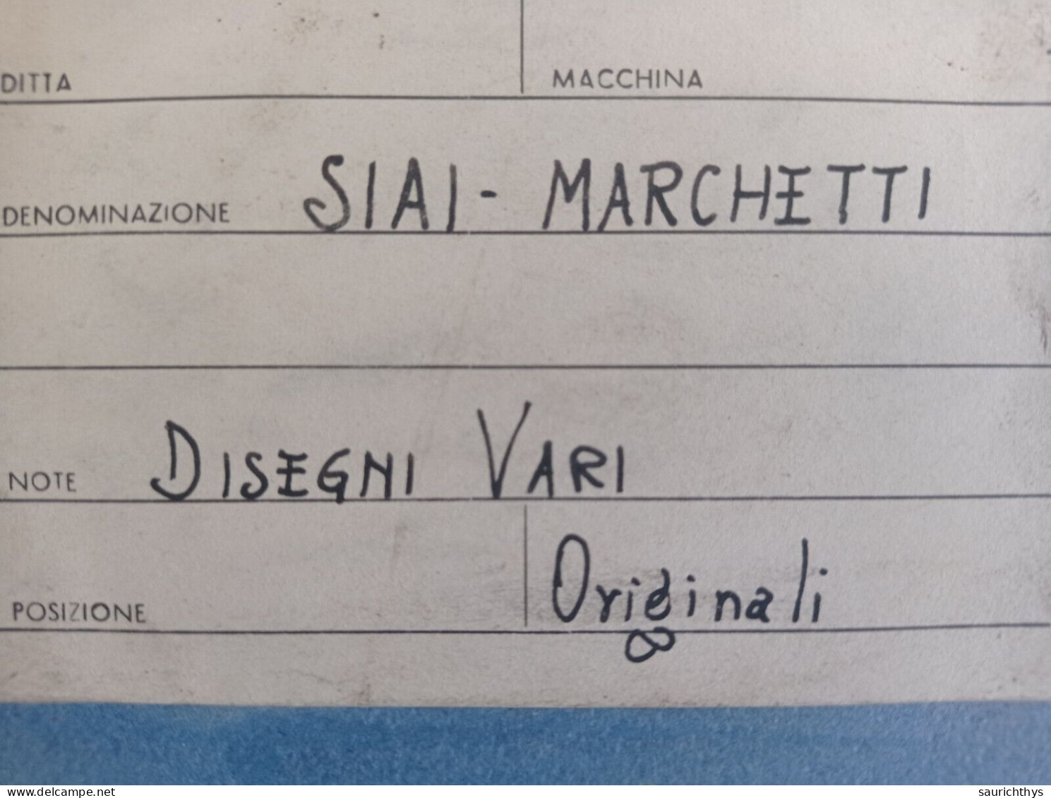 Cartella Documenti SIAI Savoia Marchetti Disegni Tecnici In Schizzi Originali E Copie Conformi D'epoca Aeronautica - Maschinen