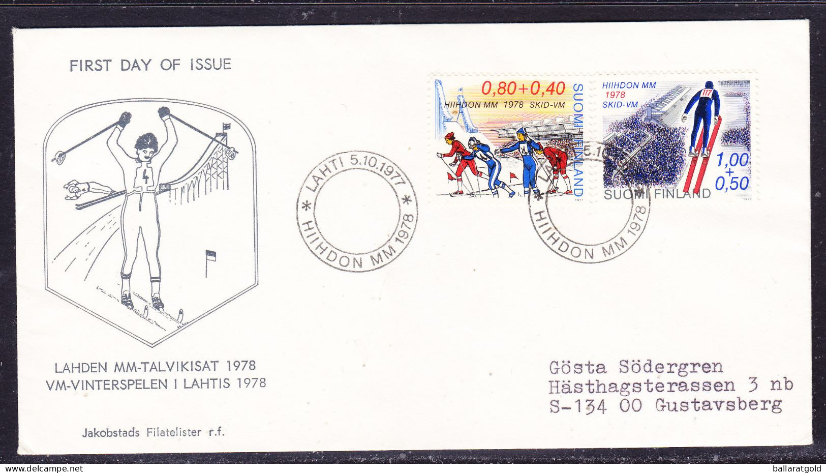 Finland 1977 World Ski Championships First Day Cover - Storia Postale