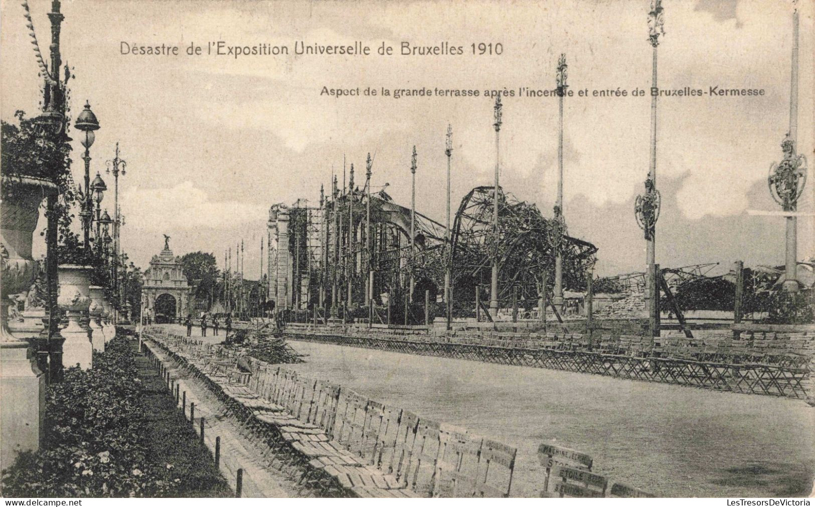 BELGIQUE - Désastre De L'Exposition De Bruxelles 1910 - Aspect De La Grande Terrasse - Carte Postale Ancienne - Universal Exhibitions