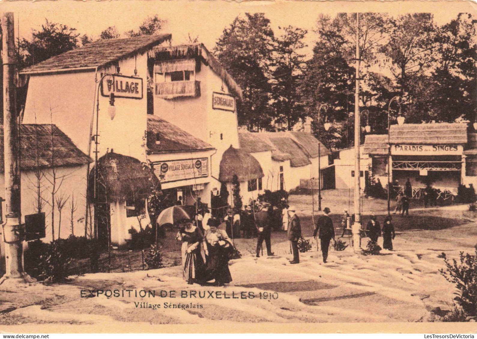 BELGIQUE - Exposition De Bruxelles 1910 - Village Sénégalais - Carte Postale Ancienne - Mostre Universali