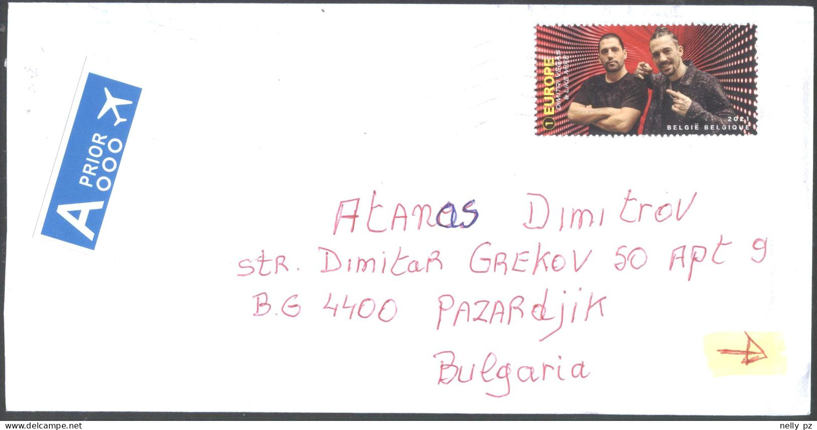 Mailed Cover  With  Stamp Europa 2021 From Belgium - Covers & Documents