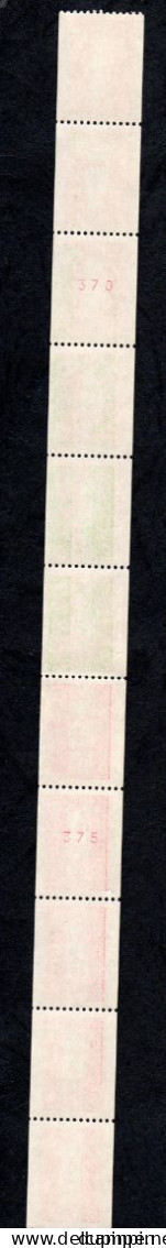 F - ROULETTE - N° 95 ** Bande De 9 - N°2819 - Marianne Du Bicentenaire " 2 N° ROUGE " - Coil Stamps