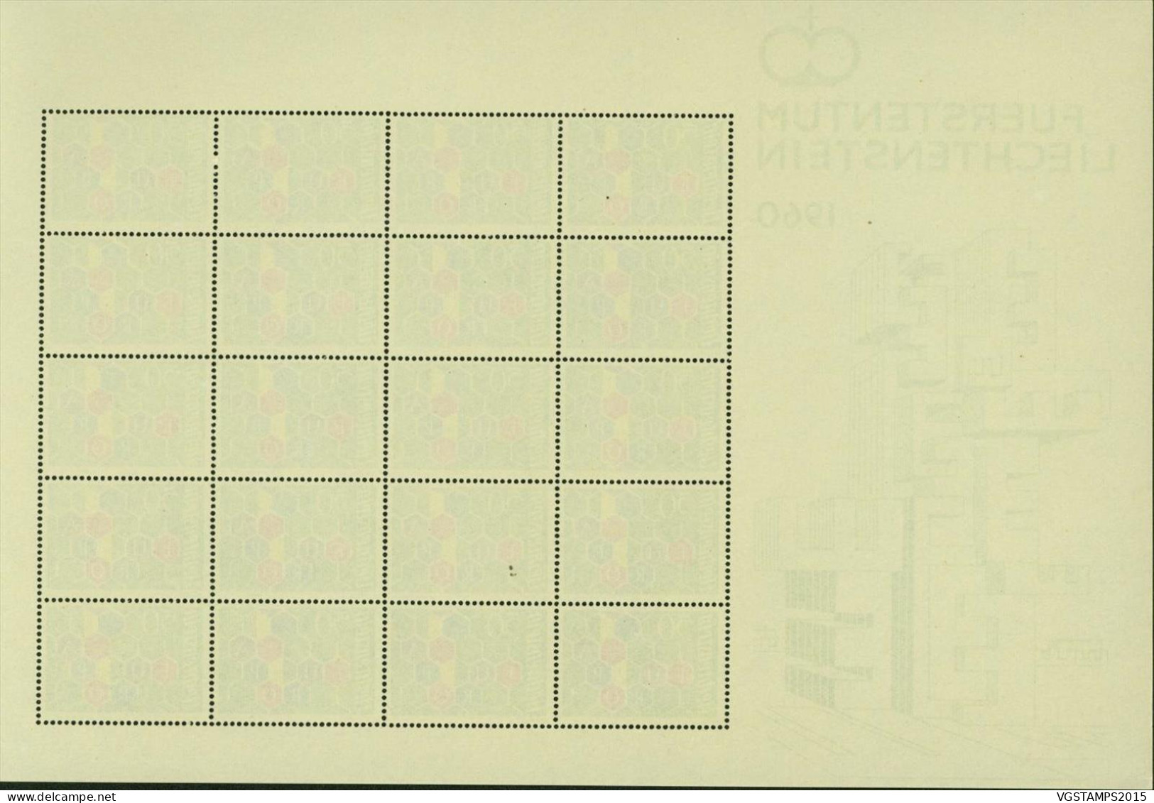 Liechtenstein 1960- Timbres Neufs. Yvert Nr.. 355. Petit Feuillet De 20. "EUROPA 60"....(EB) AR-01002 - Variétés