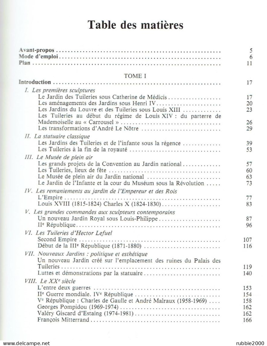 SCULPTURES DES JARDINS DU LOUVRE DU CARROUSEL ET DES TUILERIES 2 TOMES PARIS SCULPTEUR - Parijs
