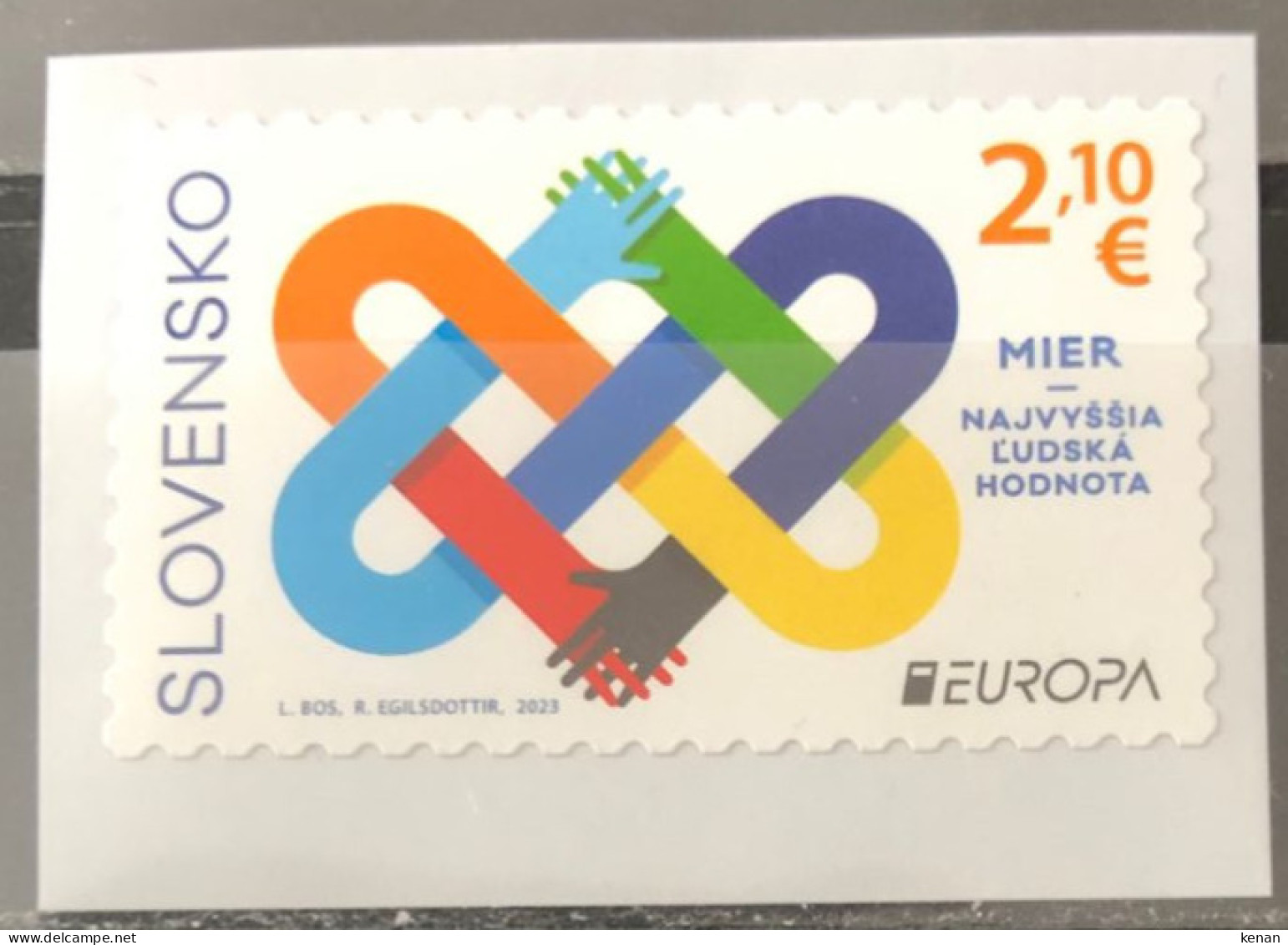 Slovakia, 2023, EUROPA Stamp - Peace - The Highest Value Of Humanity , From Booklet (MNH) - Unused Stamps