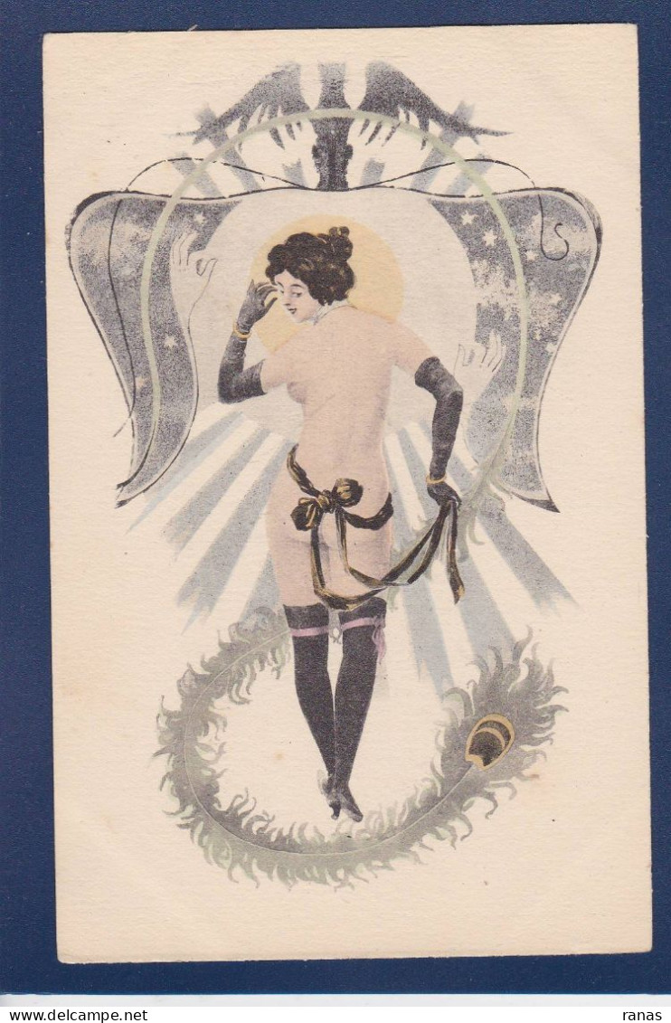 CPA Douhin Illustrateur Femme Woman érotisme Nu Féminin Symbolisme Voir Dos - Doubek, F.