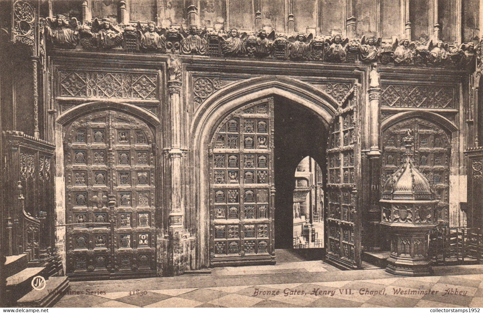 UNITED KINGDOM, LONDON, BRONZE GATES, HENRY VII. CHAPEL, WESTMINSTER ABBEY, VINTAGE POSTCARD - Westminster Abbey