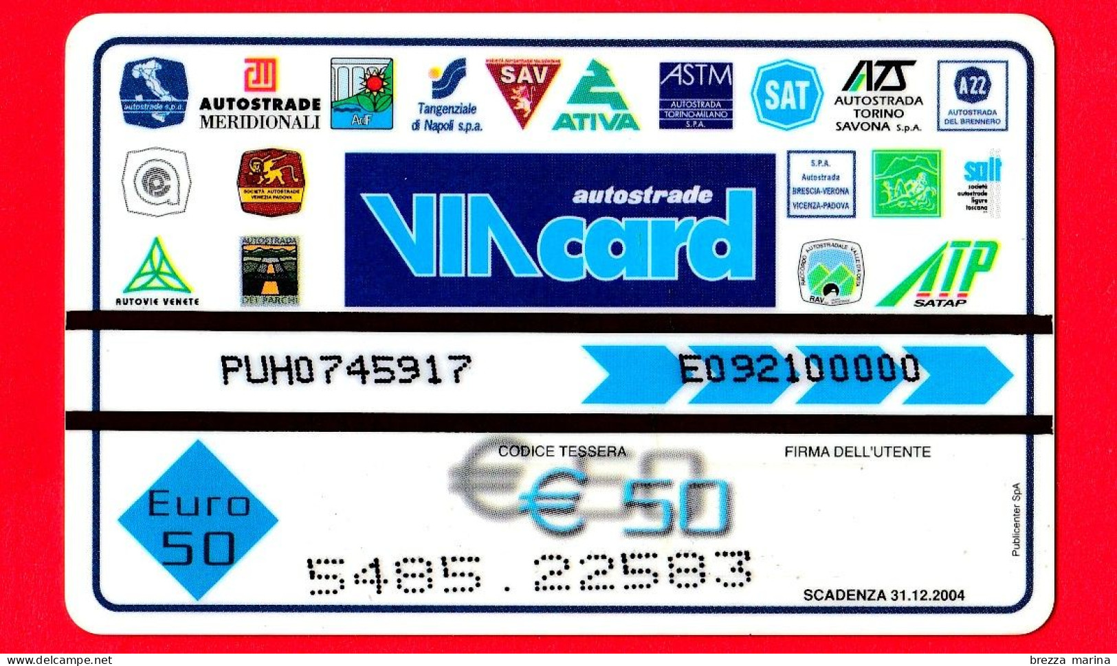 VIACARD - Serie Amici è Meglio - Foto 1 - Tessera N. 1461 - 50 € - Pub - 09.2002 - Otros & Sin Clasificación