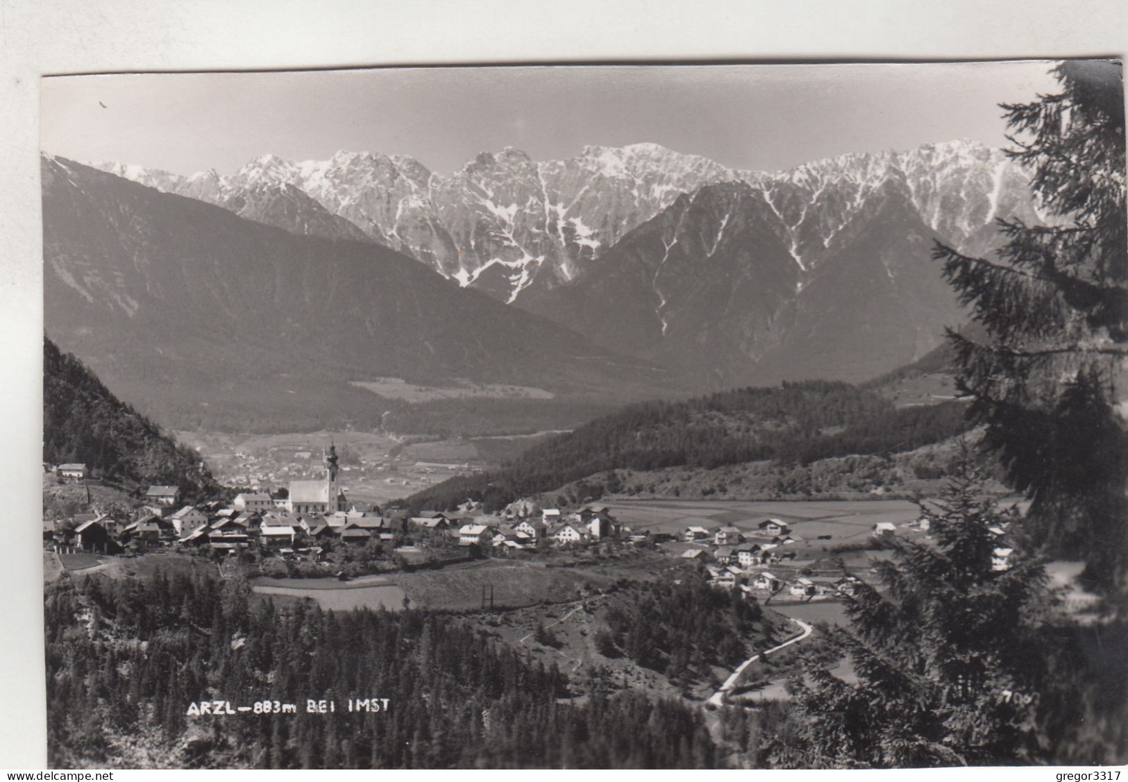 D5610) ARZL Bei IMST - Pitztal - Häuser U. Kirche Tolle Alte S/W AK 1955 - Pitztal