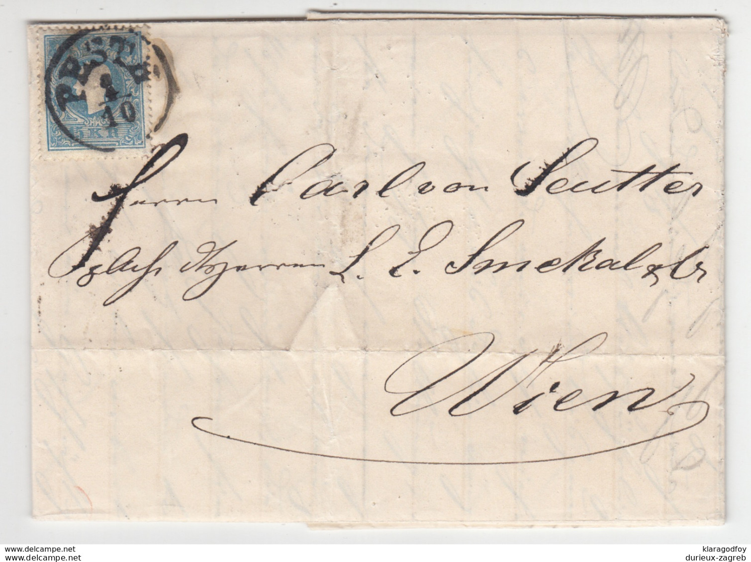 Hungary Letter Travelled 1860 Pesth To Wienb170520 - ...-1867 Prephilately