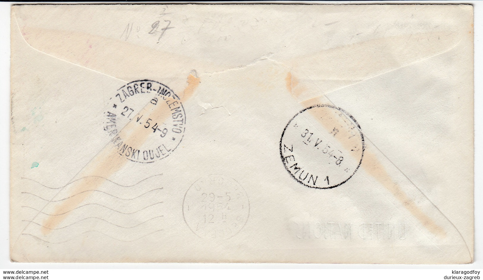 United Nations 12 FDCs Travelled 1953-57 New York To Zemun B Bb170325 - Lettres & Documents