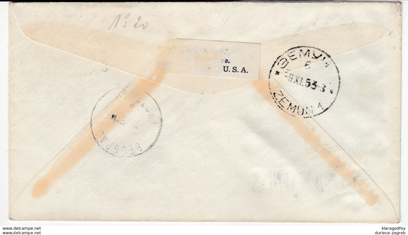 United Nations 12 FDCs travelled 1953-57 New York to Zemun b bb170325