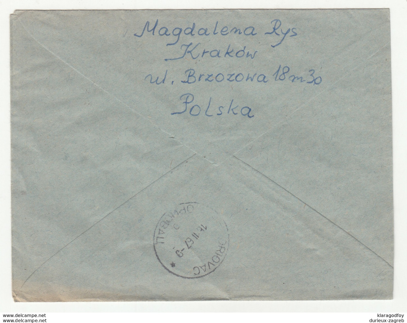 Poland Letter Cover Posted 1967 To Yugoslavia Bb200110 - Cartas & Documentos