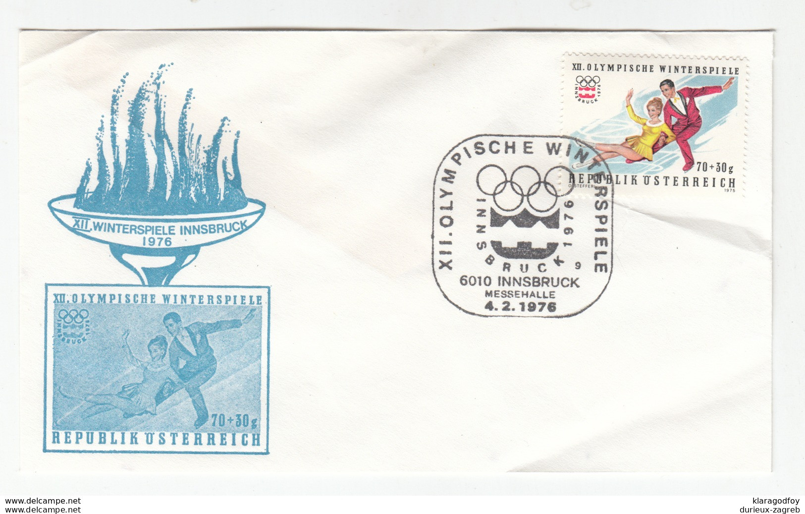 Austria Winter Olympic Games Innsbruck 1976 12 FDCs b200601