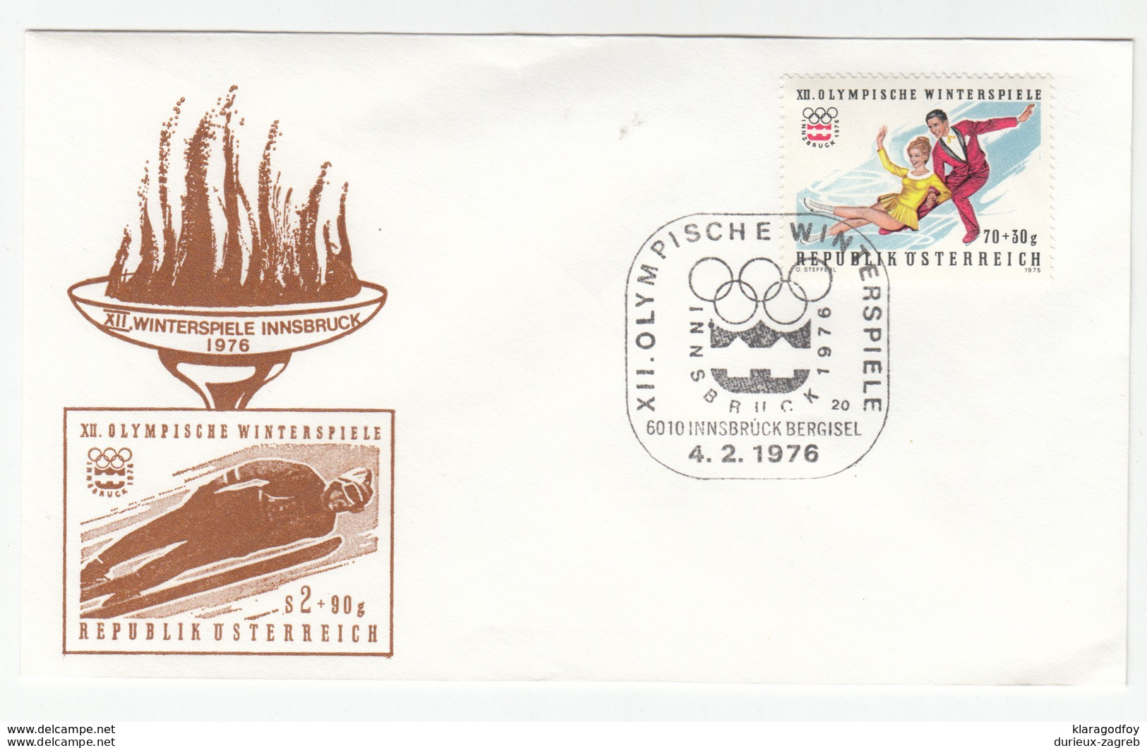 Austria Winter Olympic Games Innsbruck 1976 12 FDCs b200601