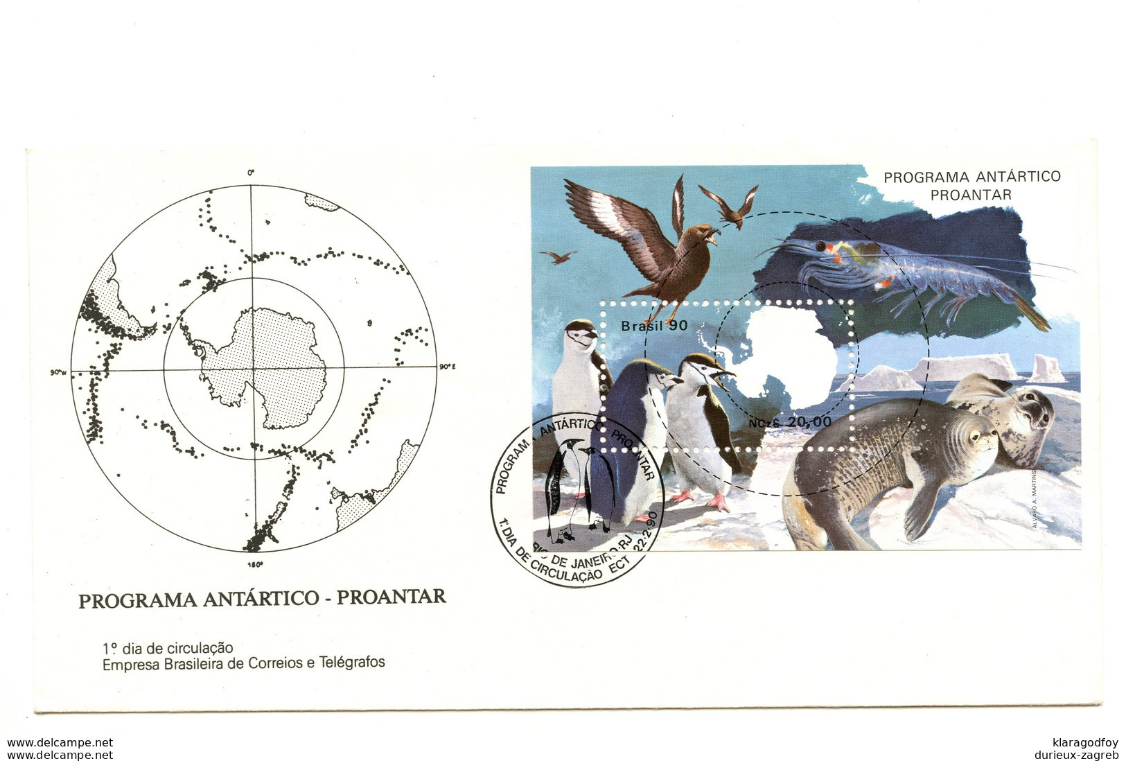 Brasil Programa Antártico - Proantar 1990 Letter Cover 200220 - Andere & Zonder Classificatie