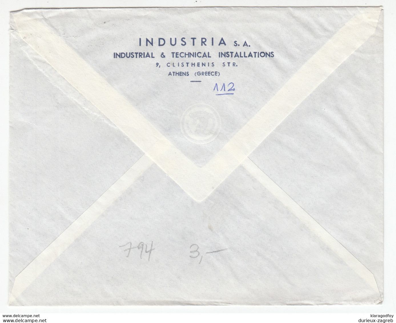 Greece 5 air mail letter covers travelled 1961-74 b171025