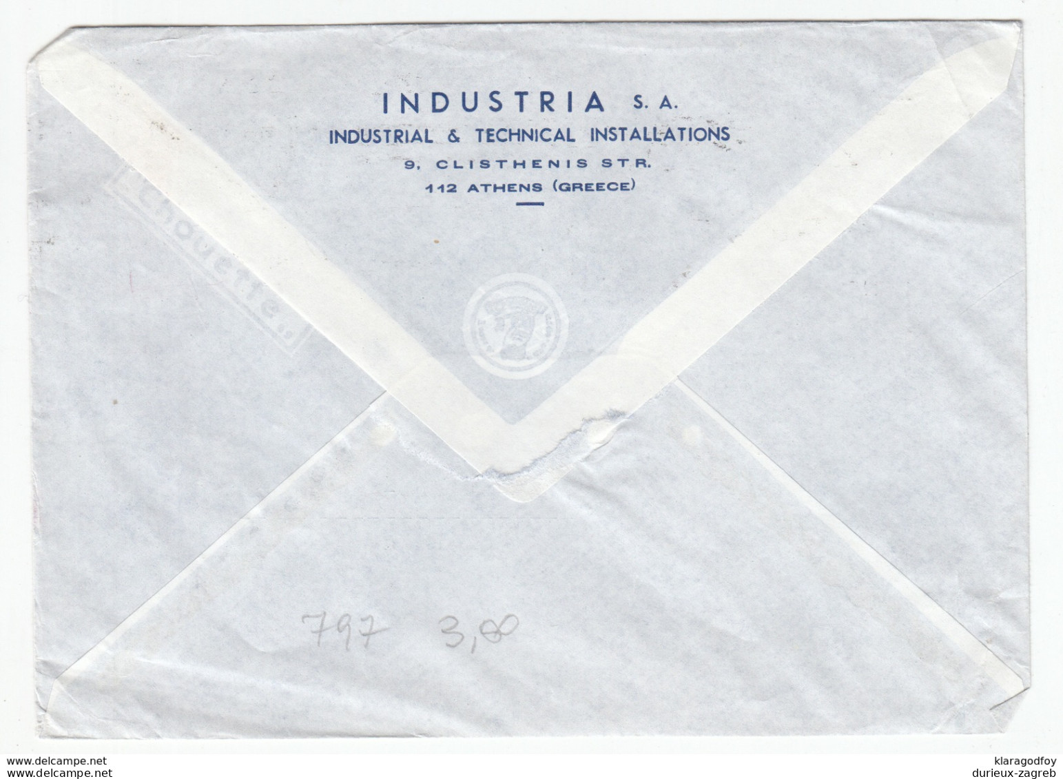 Greece 5 air mail letter covers travelled 1961-74 b171025