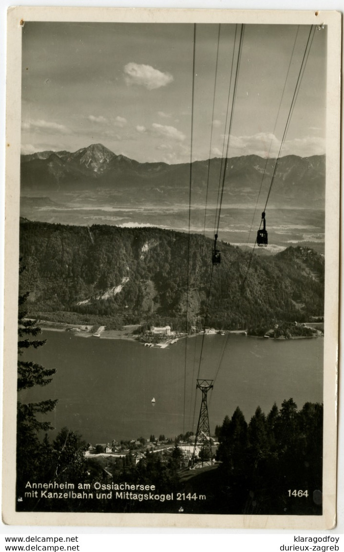 Annenheim Am Ossiachersee Old Postcard Travelled 1938 Feldkirchen Pmk B180301 - Ossiachersee-Orte