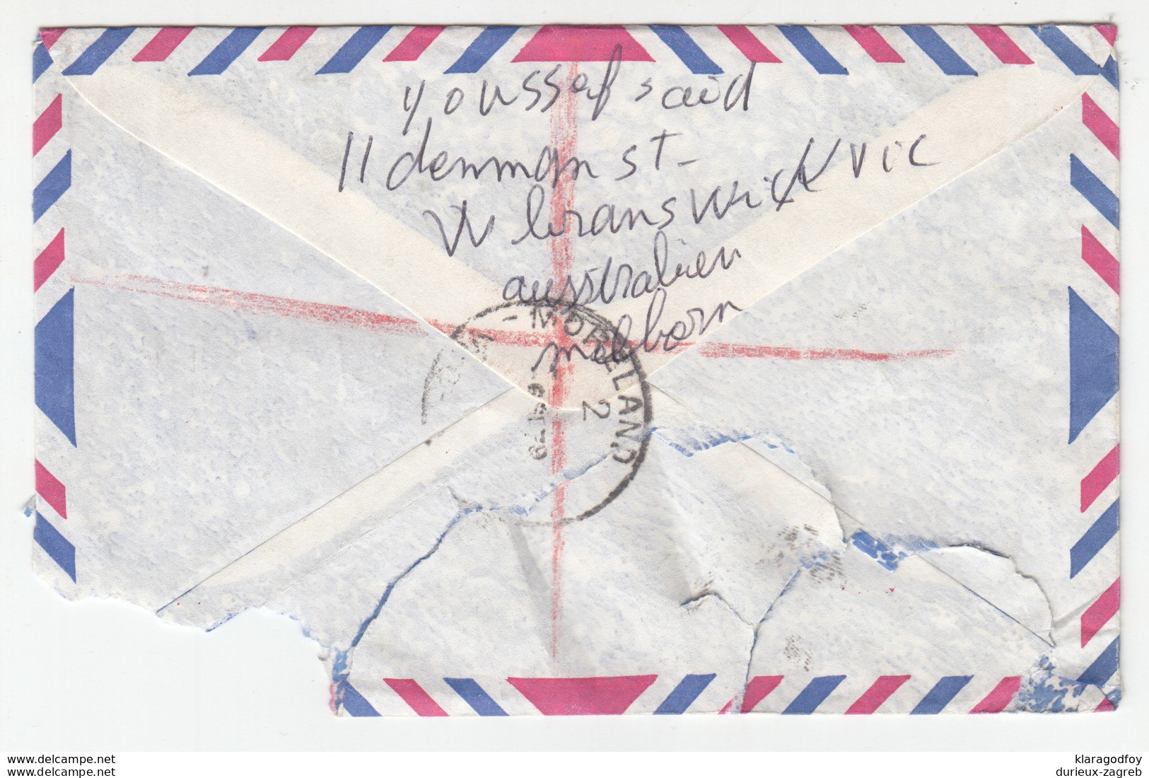 Australia, Airmail Letter Cover Registered Travelled 1979? Moreland Pmk B180201 - Lettres & Documents