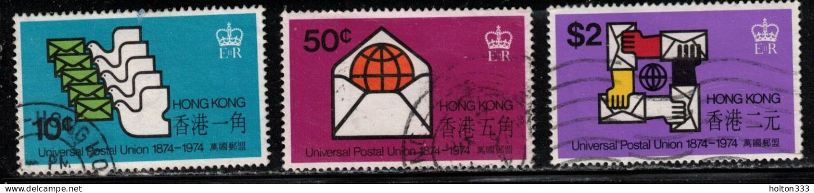 HONG KONG Scott # 299-301 Used - UPU 100th Anniversary - Usados