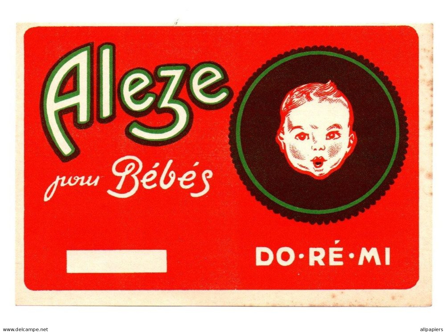 Advertising - Publicité Aleze pour bébés Do.Ré.Mi - Format : 15x10.5 cm