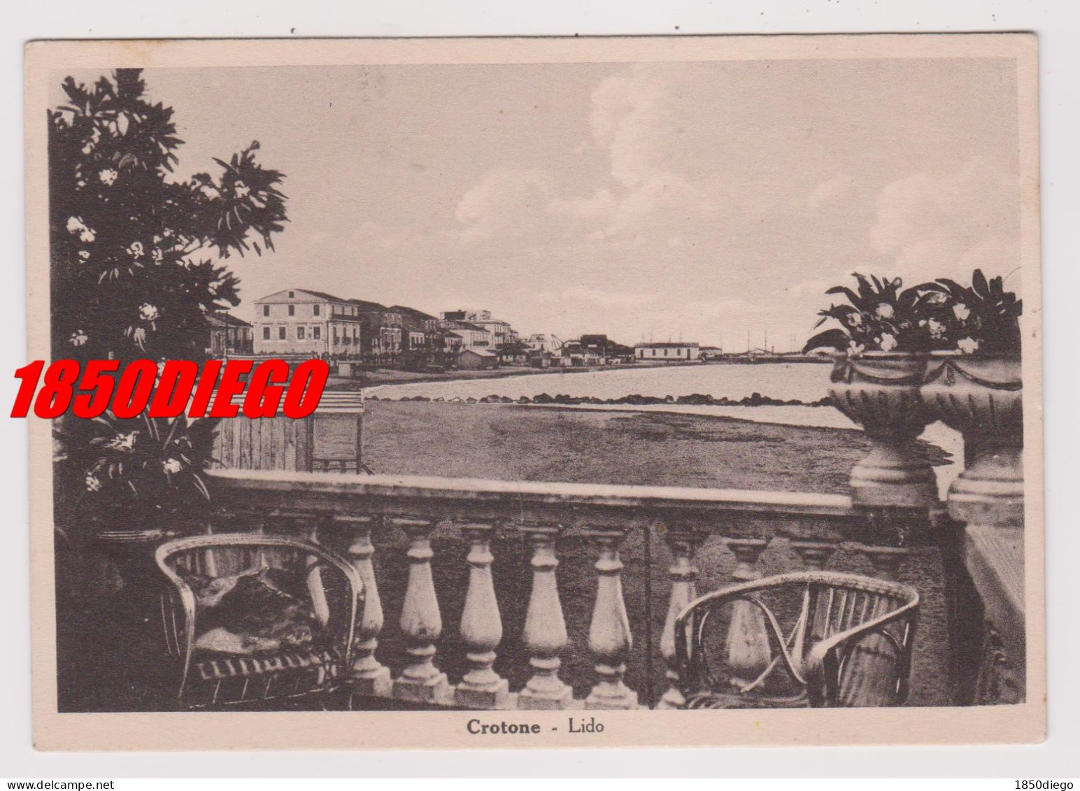 CROTONE - LIDO F/GRANDE  VIAGGIATA 1941  ANIMAZIONE - Crotone