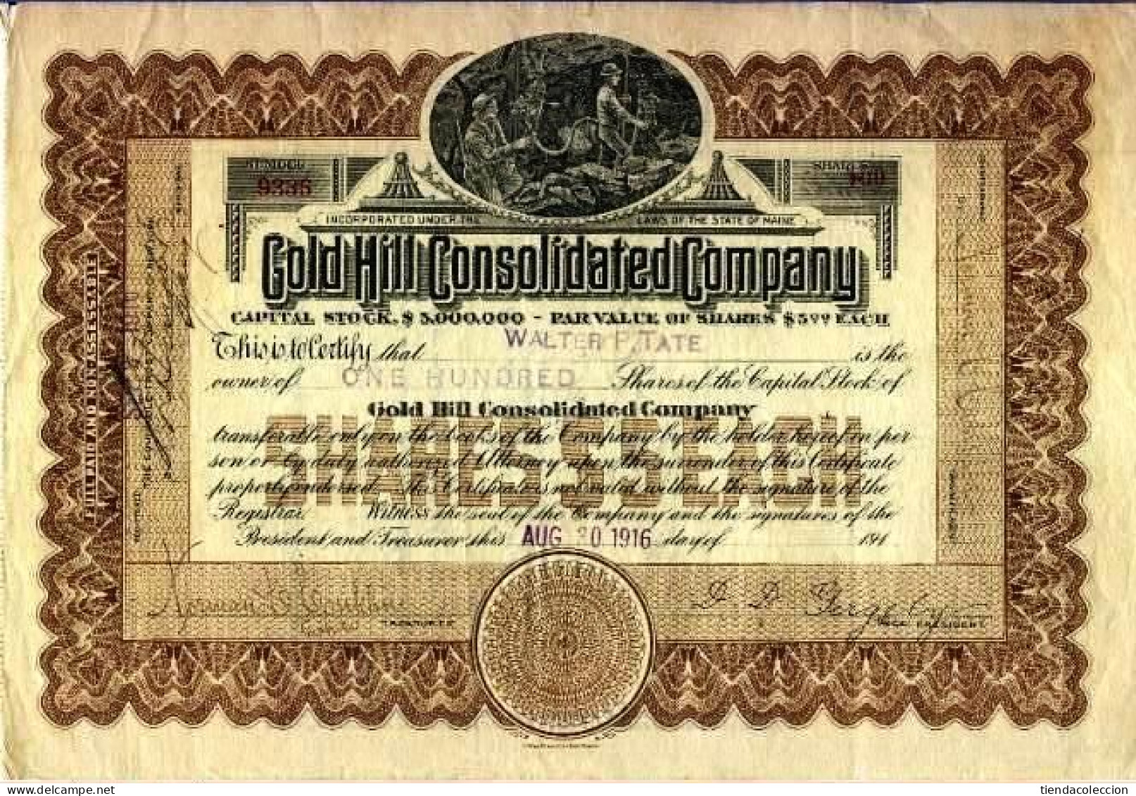 Gold Hill Consolidated Company - G - I