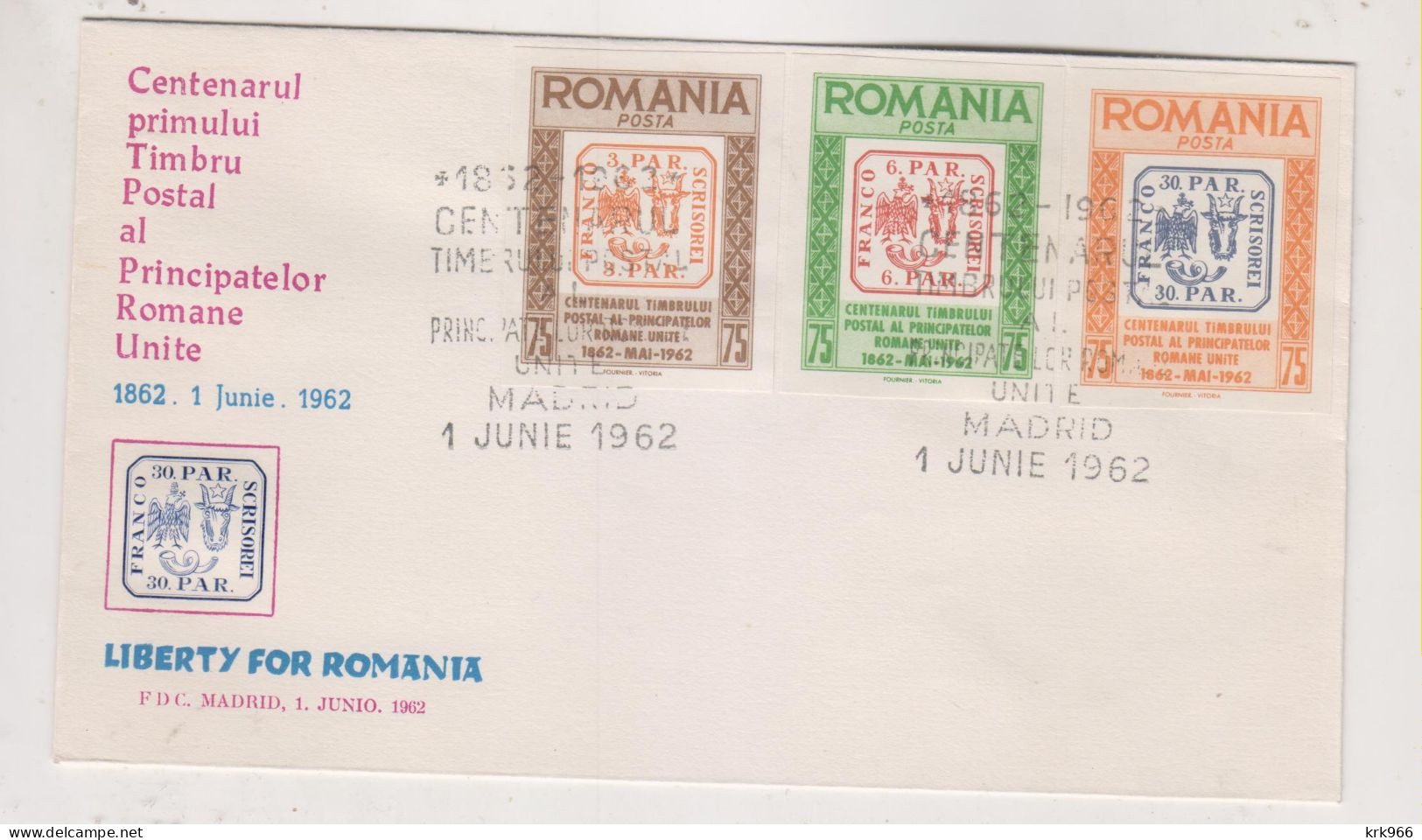 ROMANIA  1962  EXILE   Cover - Briefe U. Dokumente