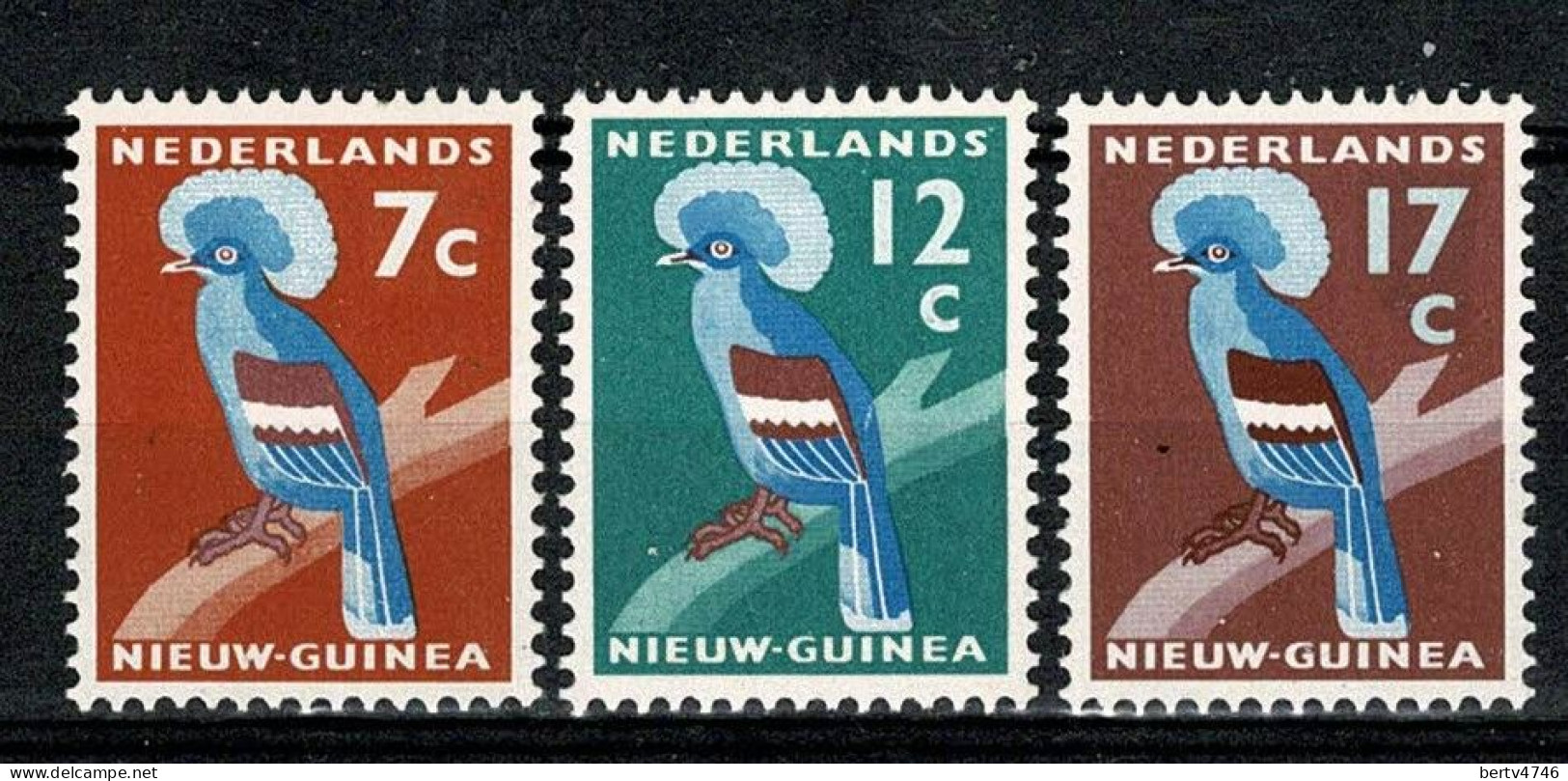 Nederlands Nieuw Guinea - 1959 Yv. 26A/28A**, NVPH 54/56**, MNH Vogels, Oiseaux, Birds, Vögel - Nederlands Nieuw-Guinea