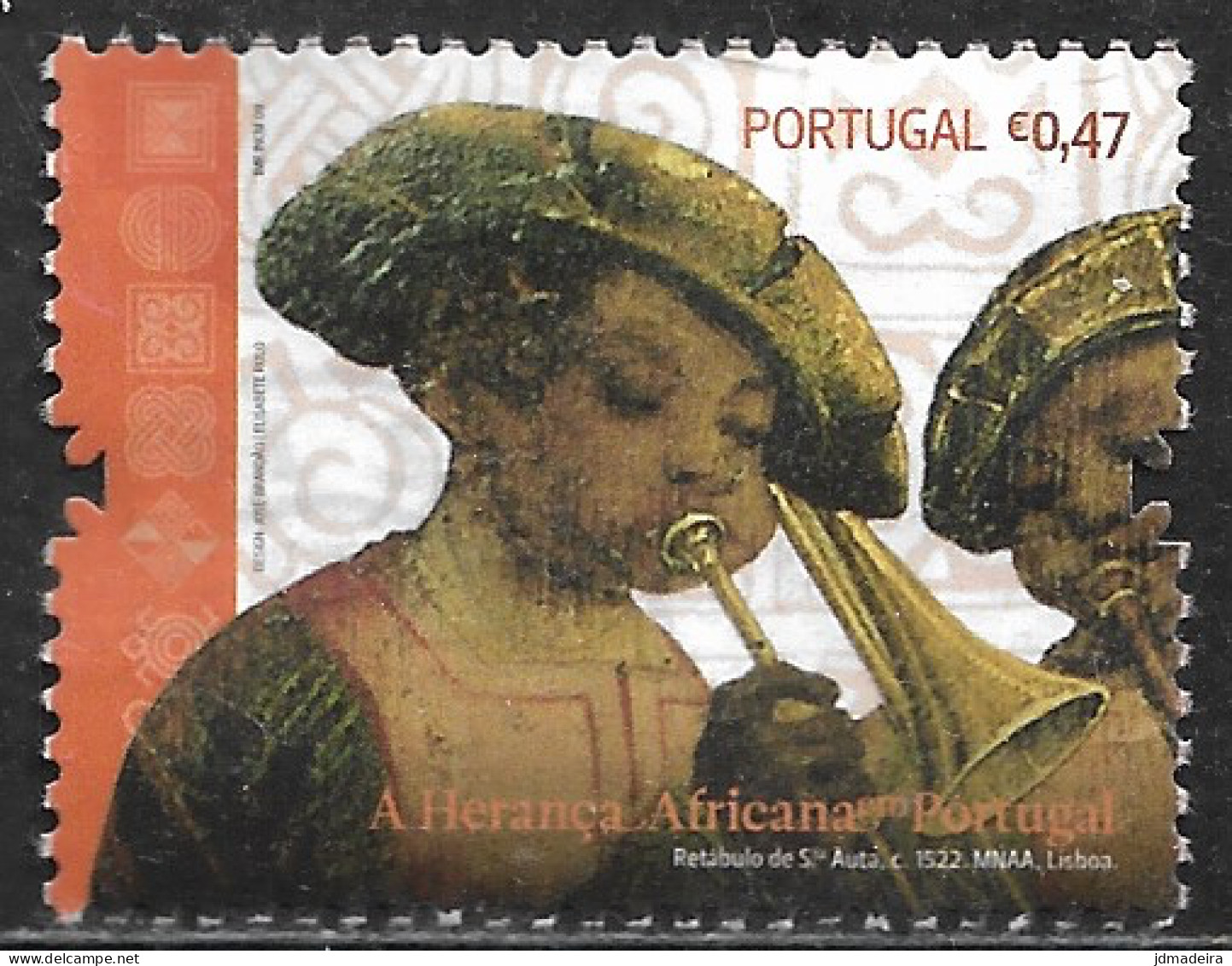 Portugal – 2009 Black Heritage 0,47 Used Stamp - Gebruikt