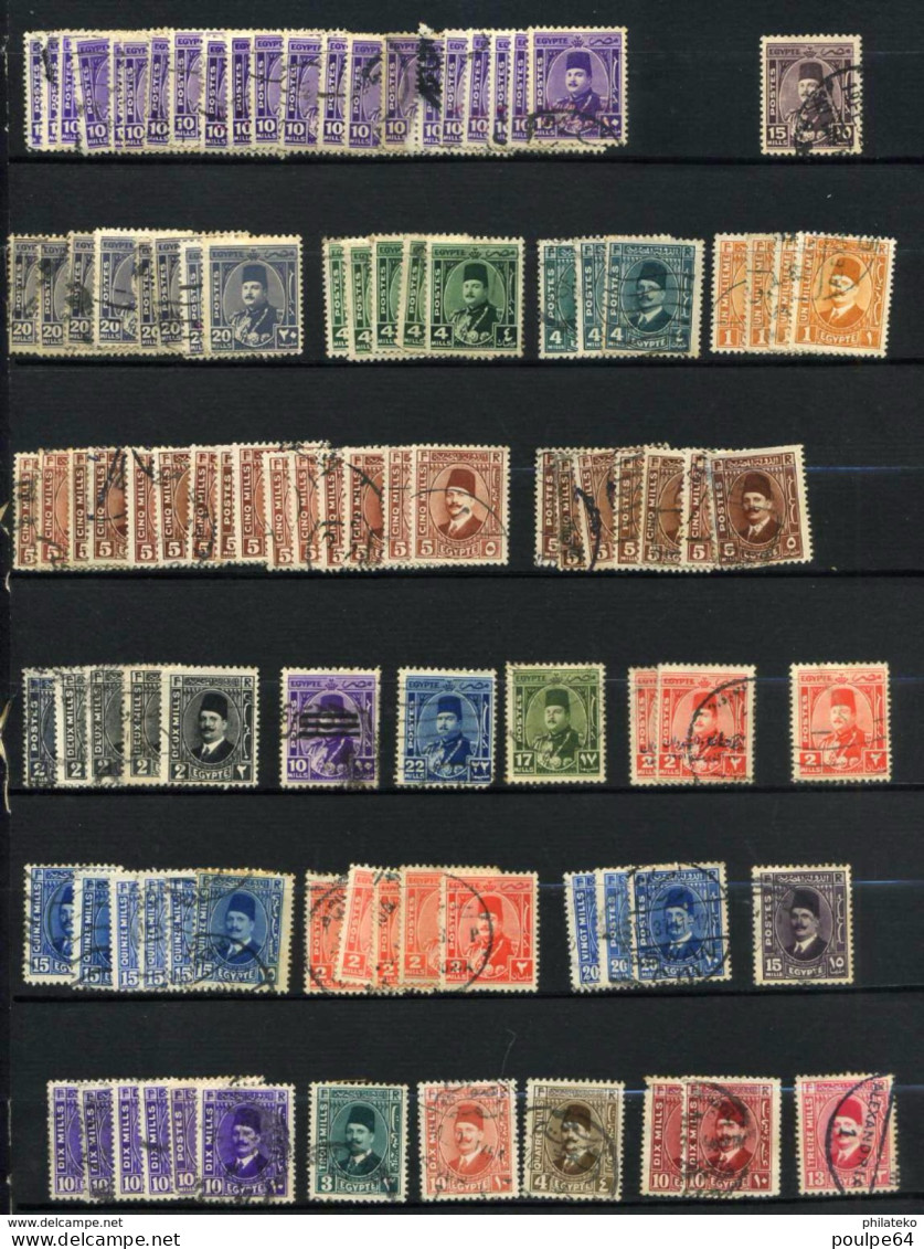 360 Timbres Doubles Et Variés Oblitérés 'd'Egypte - Gebraucht