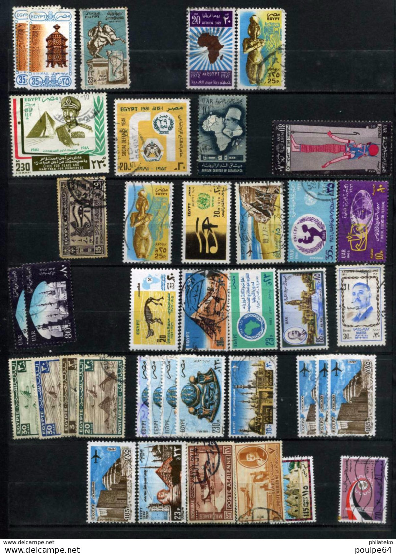 360 Timbres Doubles Et Variés Oblitérés 'd'Egypte - Gebraucht