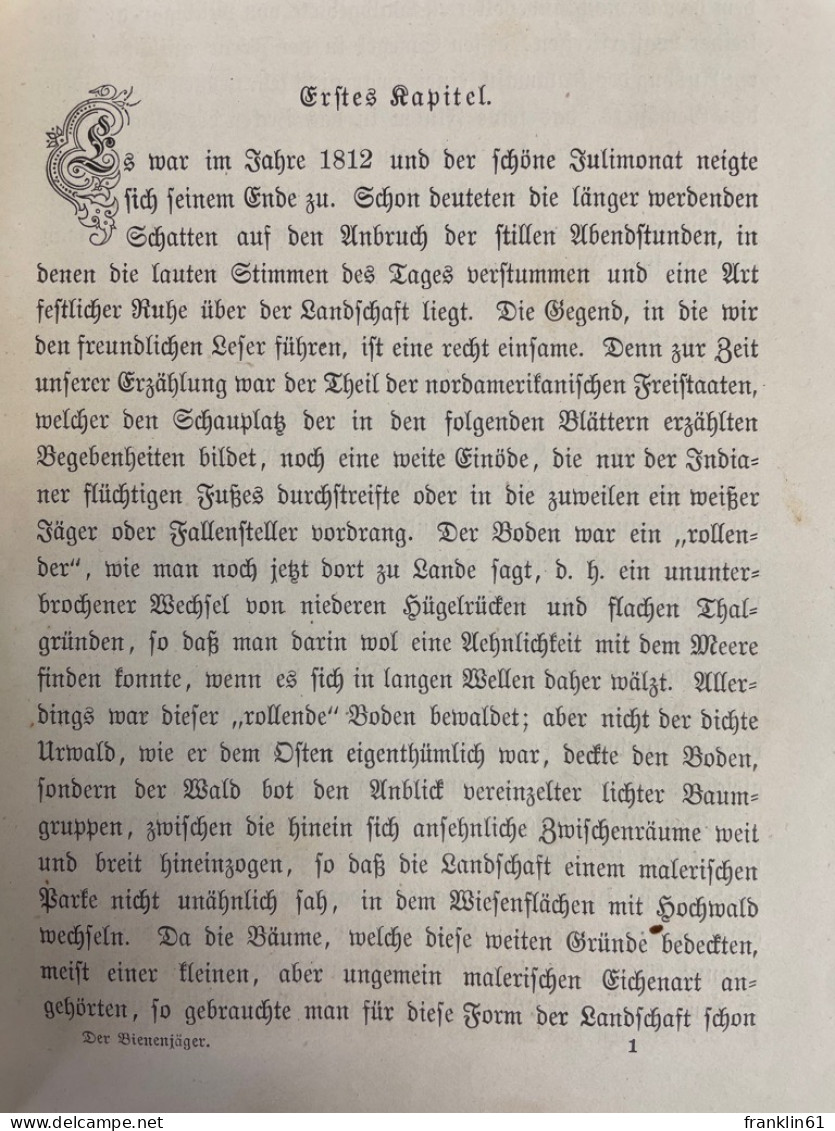 Der Bienenjäger. Eine Geschichte Aus Dem Amerikanischen Hinterwalde. - Poésie & Essais