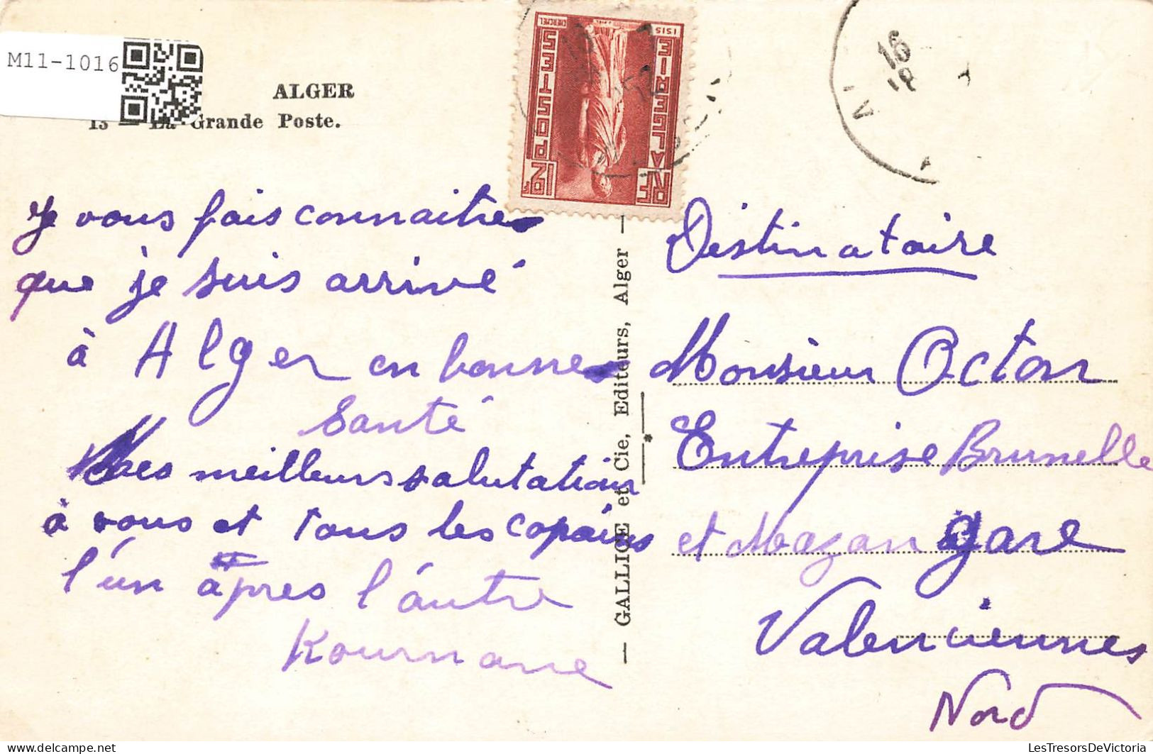 ALGERIE - Alger - Grande Poste - Colorisé - Carte Postale Ancienne - Algiers