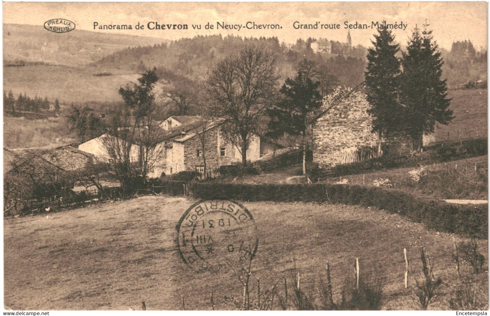 Carte Postale - Belgique Chevron Panorama Vu De Neucy Chevron  Grand Route Sedan Malmedy 1931VM72130ok - Stoumont