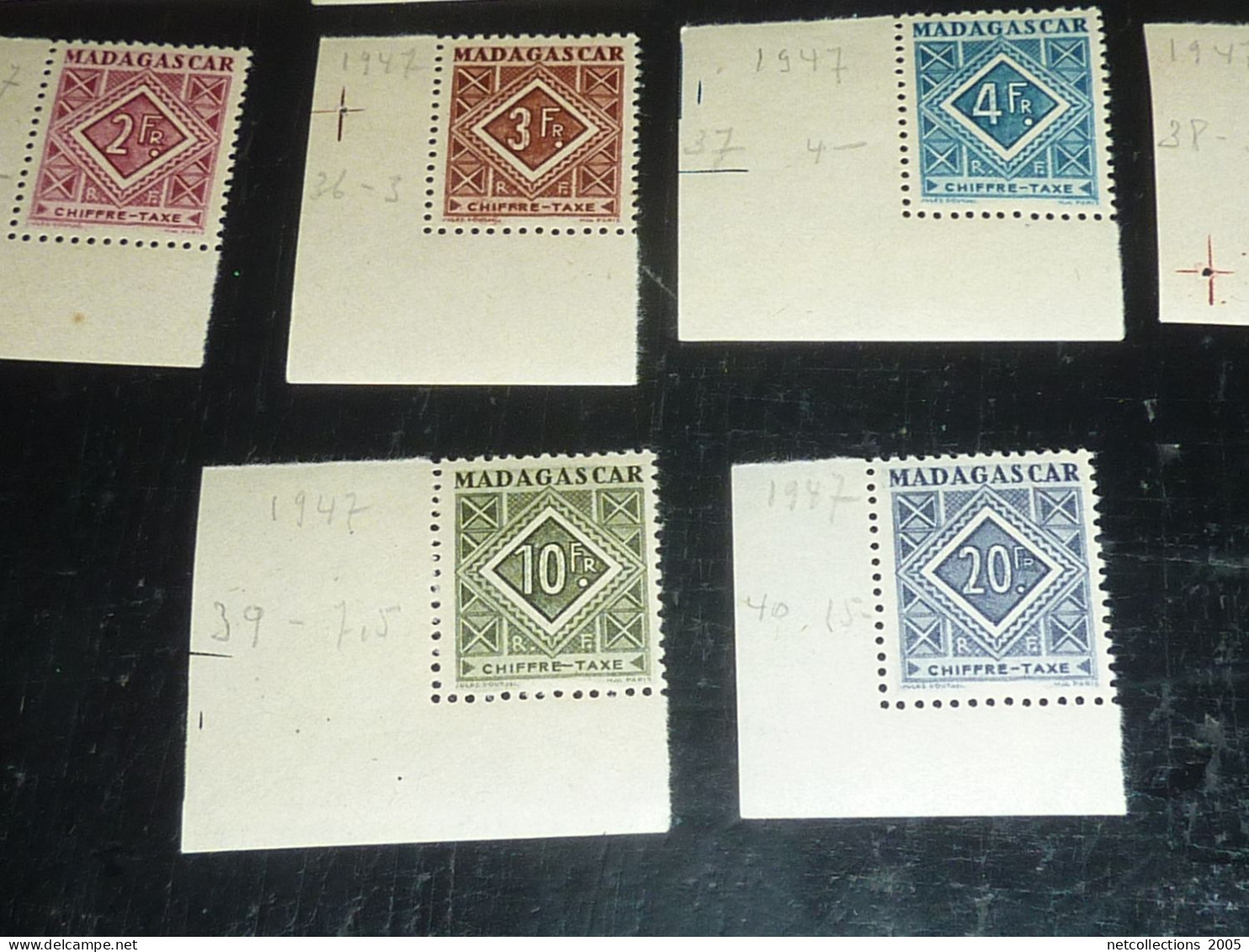 MADAGASCAR CHIFFRE TAXE 1947 N°31/40 - NEUFS SANS CHARNIERES (20/09) - Postage Due