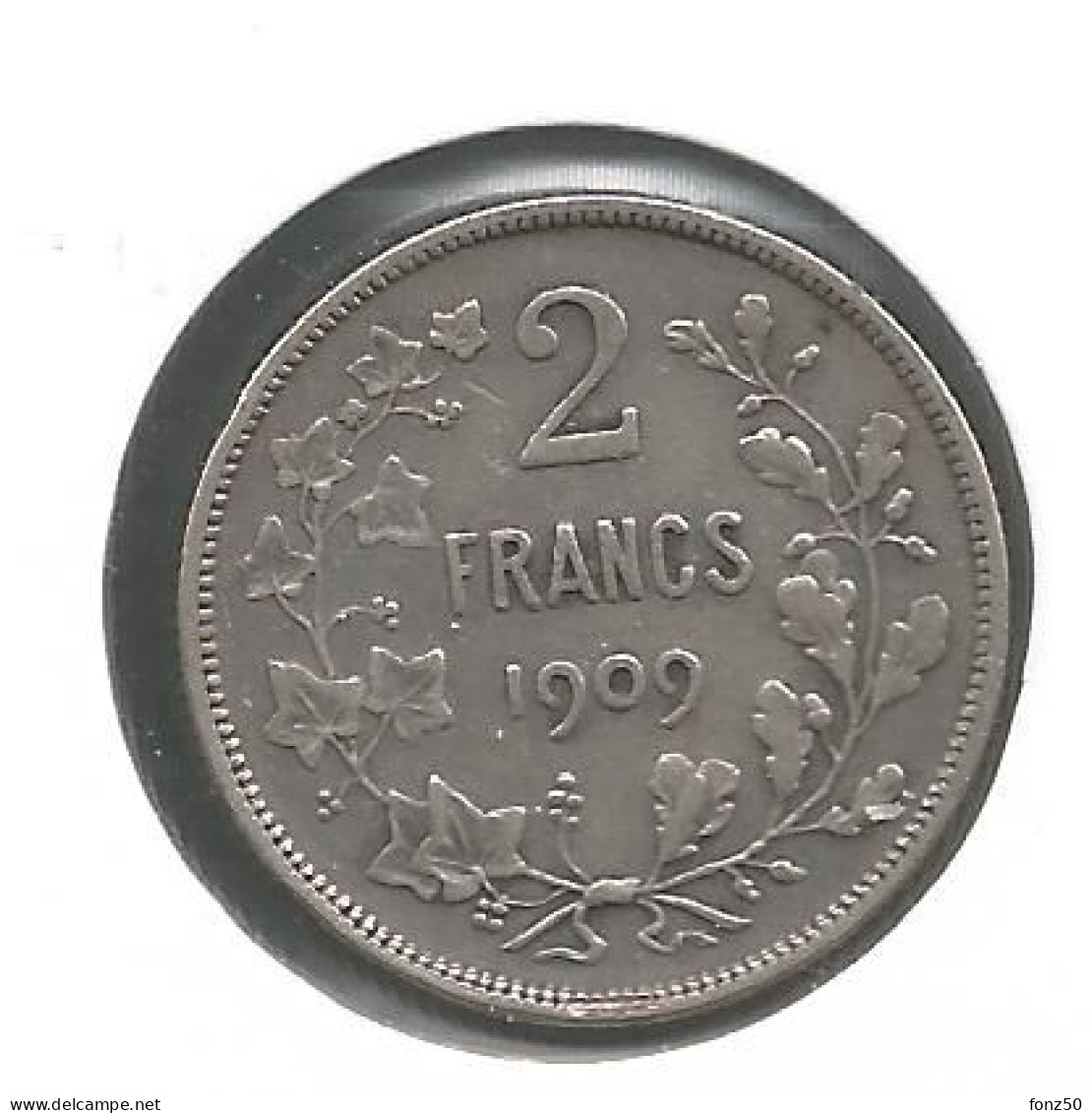 LEOPOLD II * 2 Frank 1909 Frans  Met Punt * Z.Fraai / Prachtig * Nr 12526 - 2 Francs