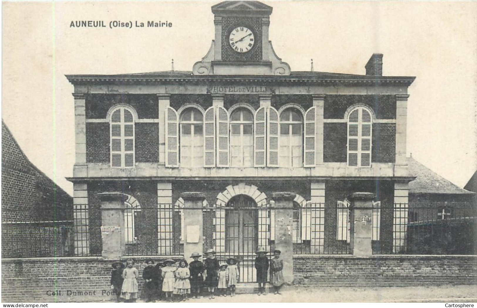 CPA 60 Oise > Auneuil - La Mairie - Enfants - Ecoliers - Auneuil