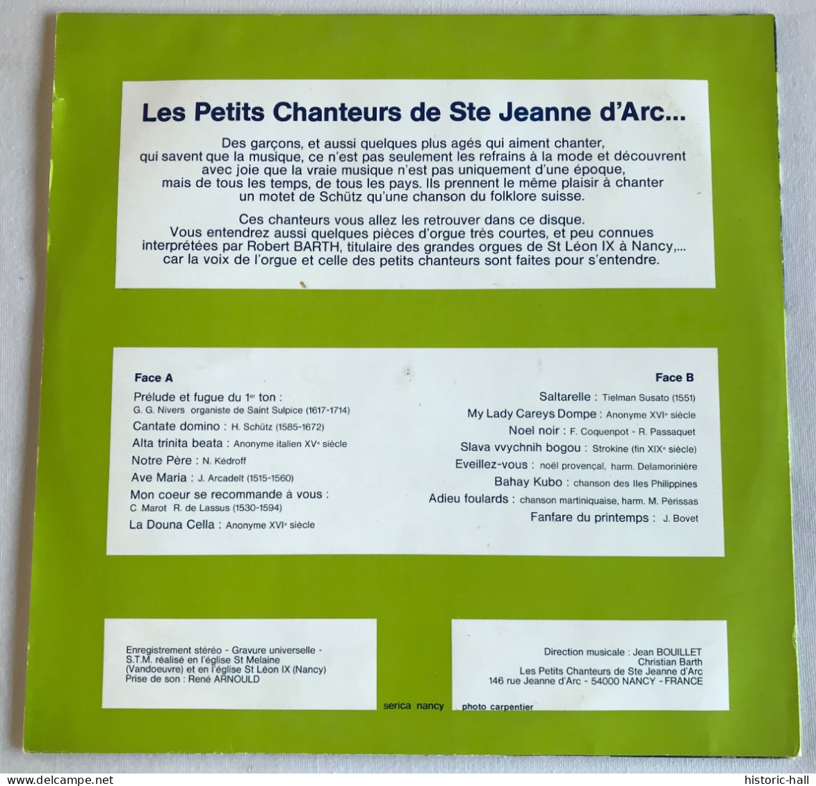 LES PETITS CHANTEURS DE STE JEANNE D’ARC DE NANCY - LP  - French Press - Canciones Religiosas Y  Gospels
