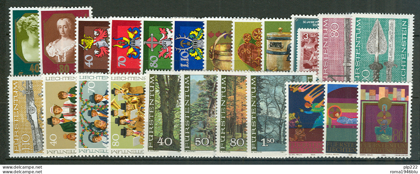 Liechtenstein 1980 Annata Completa / Complete Year Set **/MNH VF - Full Years